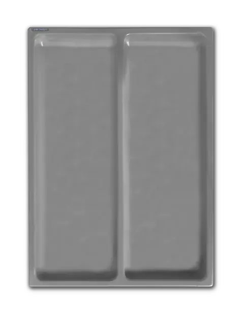 Séparateur de tiroir Artik Designs, modèle 021, gris, 2 compartiments