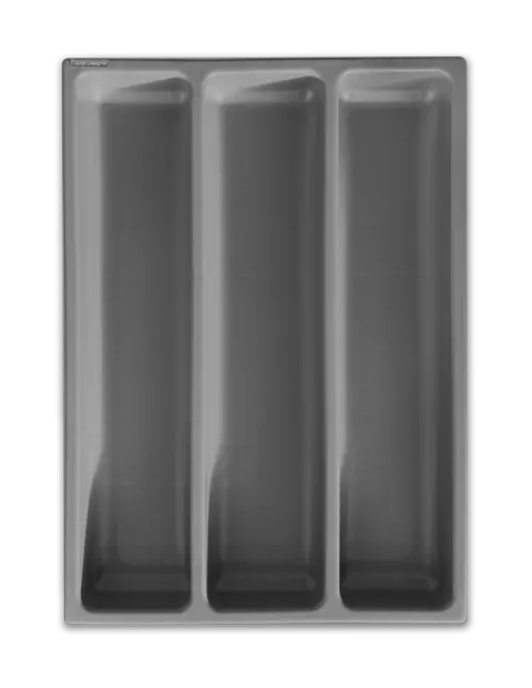 Séparateur de tiroir Artik Designs, modèle 031, gris, 3 compartiments