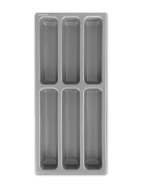 Séparateur de tiroir Artik Designs, modèle 063, gris, 6 compartiments
